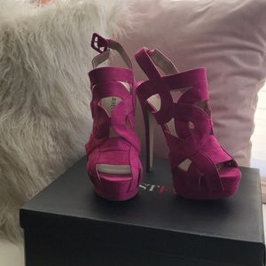 Just Fab Hot Pink Stiletto heels US 6 UK4